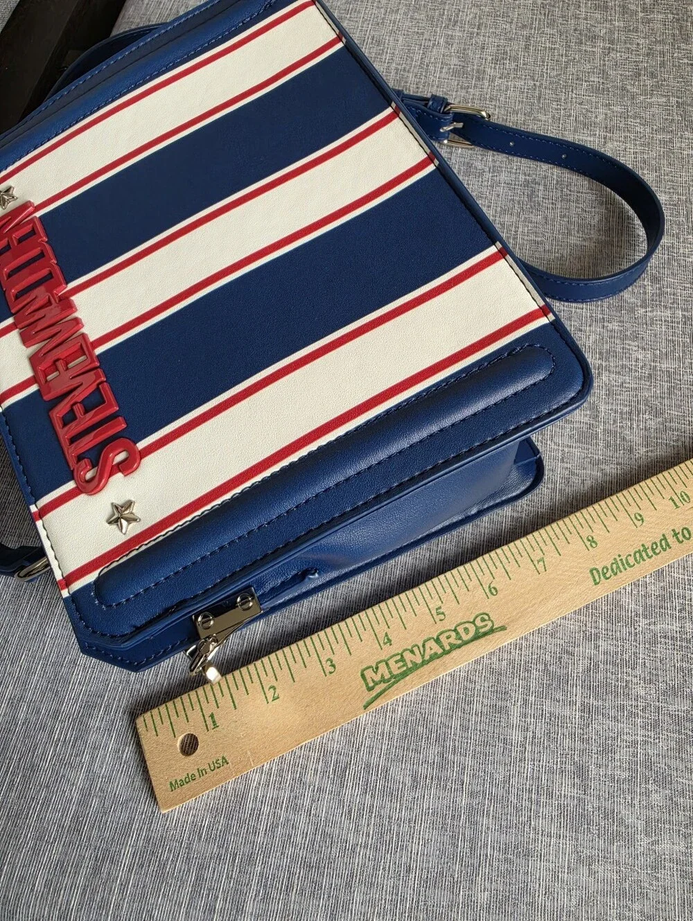🇺🇲 Steve Madden Bevlynn Red White Blue Stripe Satchel Crossbody Patriotic